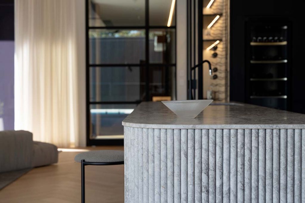 Uniq Stone Adelaide natural stone benchtop with bullnose edge profile