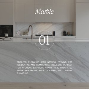 Natural marble benchtop in luxury Adelaide kitchen – Uniq Stone project
